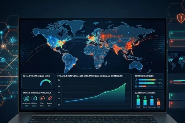 illustration tableau de bord évolution cyberattaques